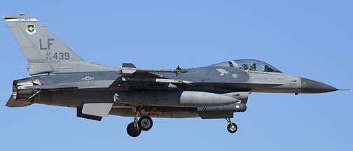 General Dynamics F-16C Block 25F Fighting Falcon 85-1439 of the 62nd Fighter Squadron Spike, Luke AFB, January 28, 2011